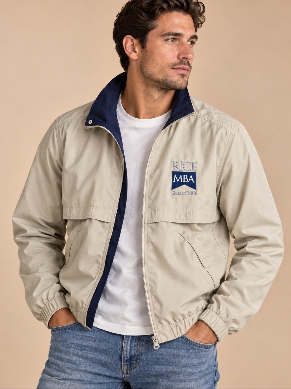 Rice MBA Class Of 2006 Embroidered Windbreaker Jacket S